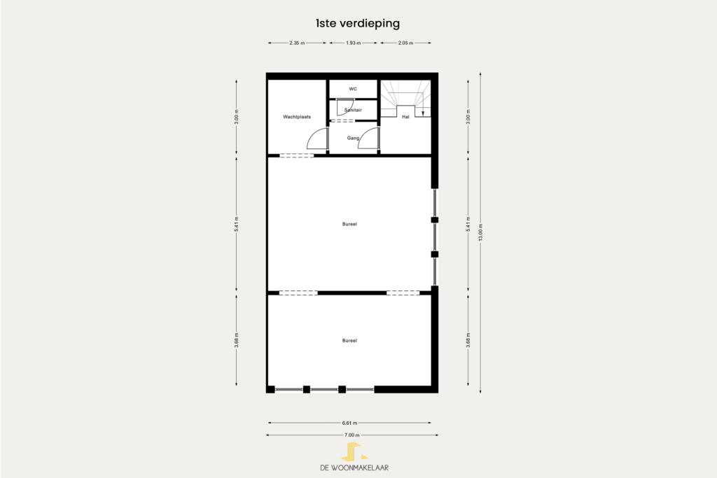 Grondplan 1ste Verdieping - Antoon van Brabantstraat 9, Aartselaar - Te koop via De Woonmakelaar